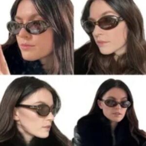 Vintage Gucci Women’s Sunglasses retro Oval Pink Translucent Frames 90’s EUC